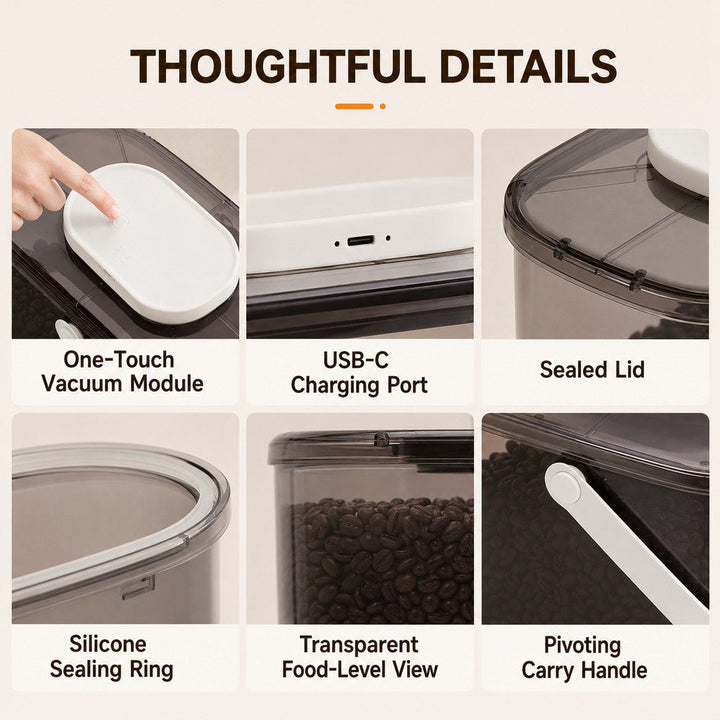 10L Automatic Vacuum Pet Food Storage Container for Pantry & Feeding Stations