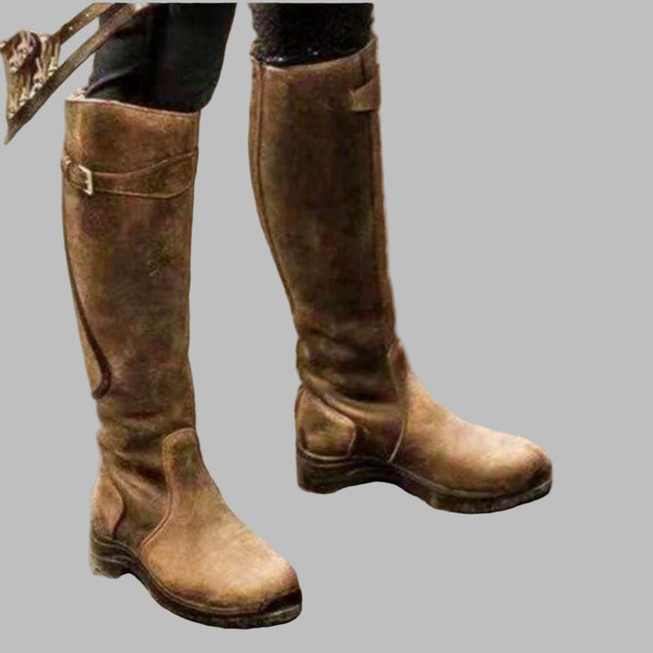 Women's Leather-Look Tall Winter Riding Boots