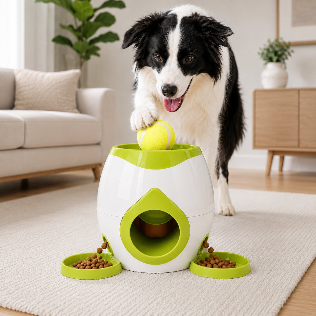 Ball-Activated Dog Puzzle Feeder for Indoor Play & Slow Eating