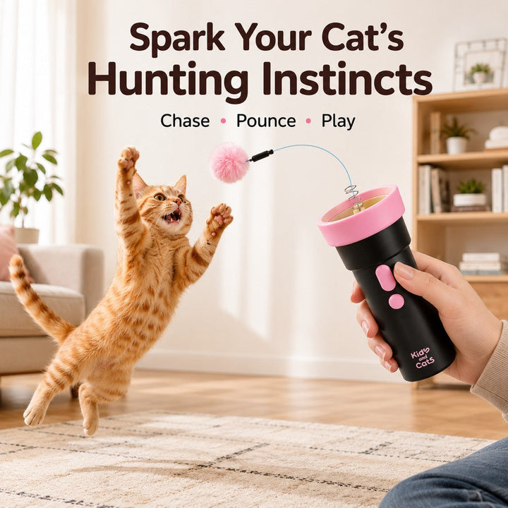 One-Click Electric Cat Teaser Launcher for Indoor Cats
