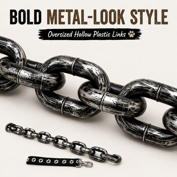 Oversized Chain Dog Leash & Collar Set for Small Dogs | Make Everyday Walks Stand Out