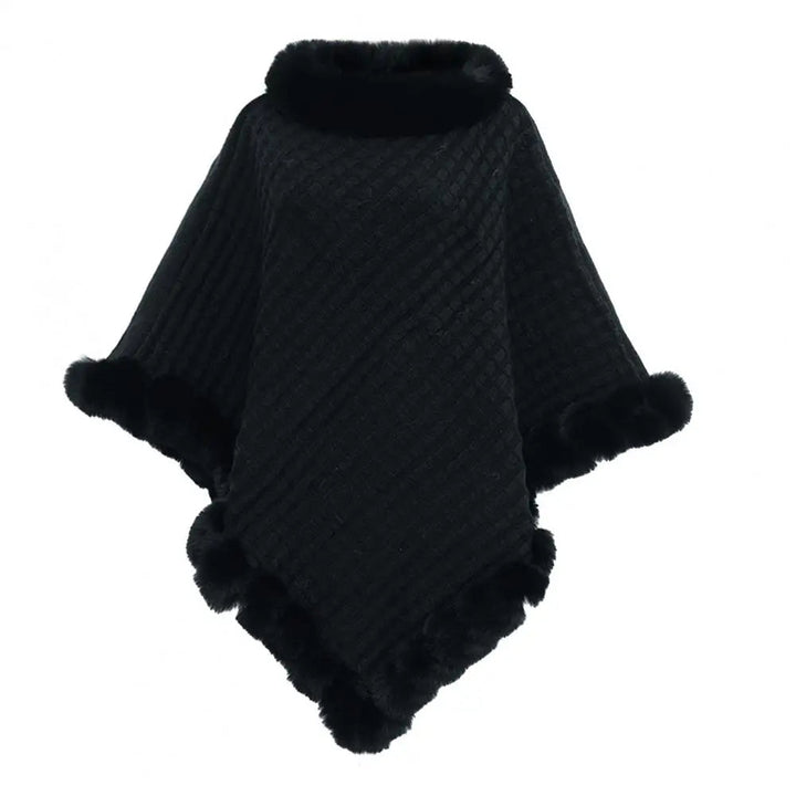 Faux Fur Shawl Cloak for Women