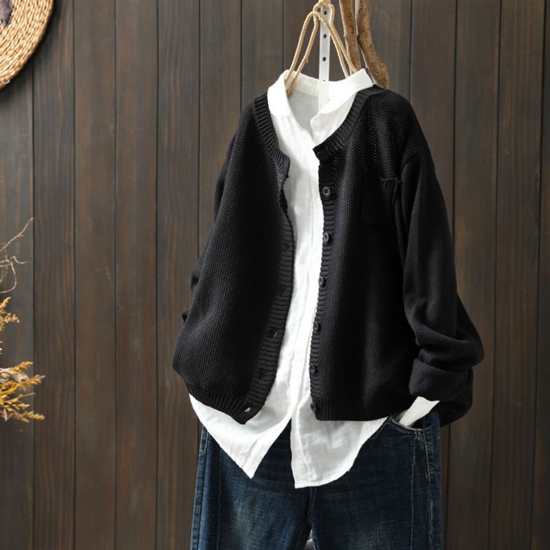 Women's Classic Button-Front Casual Cardigan