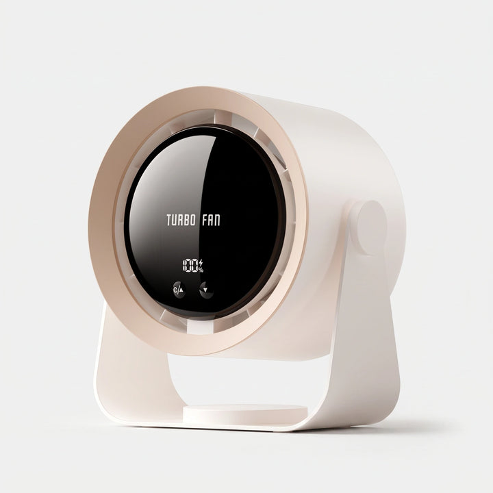 Bladeless Turbo Fan with Digital Display, Adjustable Speed and Quiet Cooling