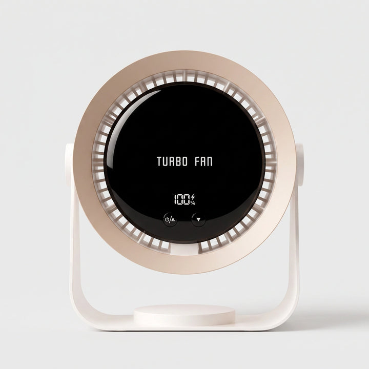 Bladeless Turbo Fan with Digital Display, Adjustable Speed and Quiet Cooling