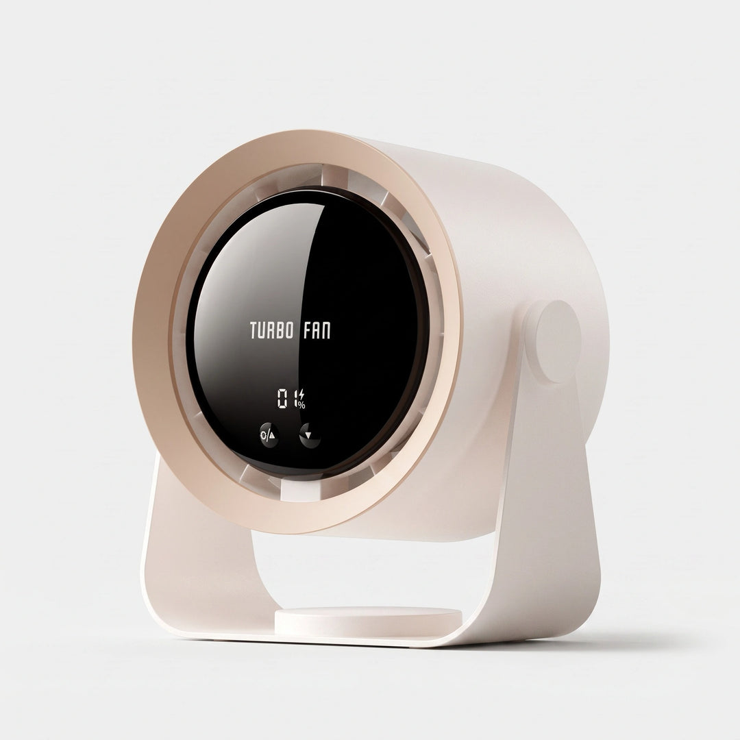 Bladeless Turbo Fan with Digital Display, Adjustable Speed and Quiet Cooling