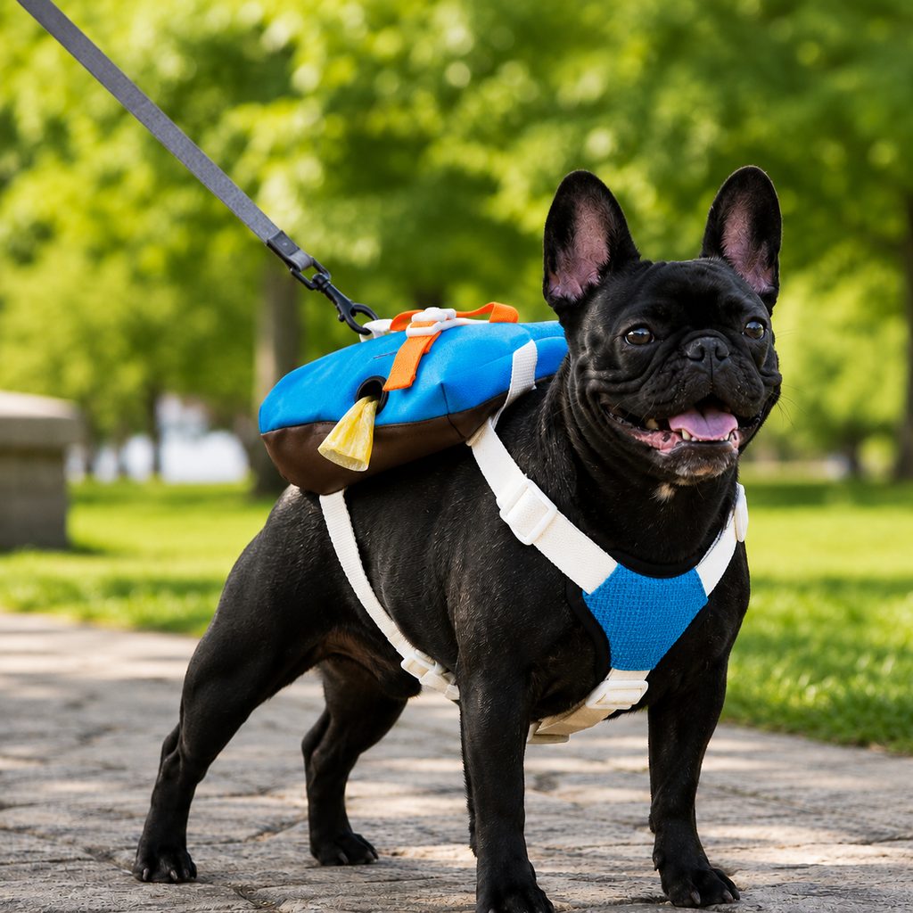 Frenchie Adventure Backpack Harness for Daily Walks