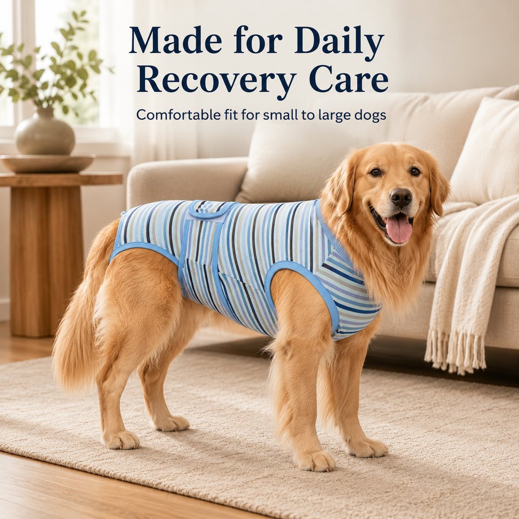 Breathable Dog Recovery Suit for Spay & Neuter Recovery, Soft Cone Alternative Onesie to Help Reduce Licking After Surge
