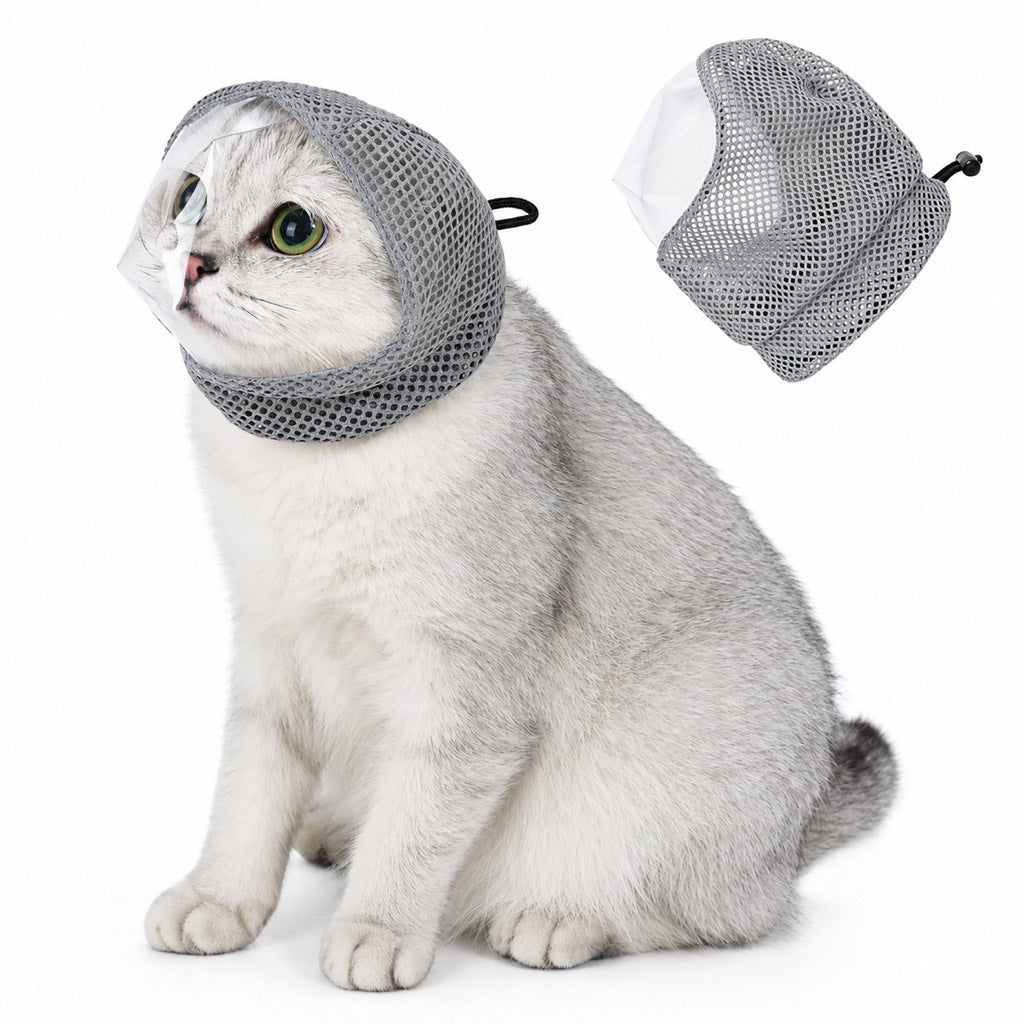 Breathable Cat Grooming Muzzle for Bathing & Nail Trimming | Helps Reduce Bites During Cat Care