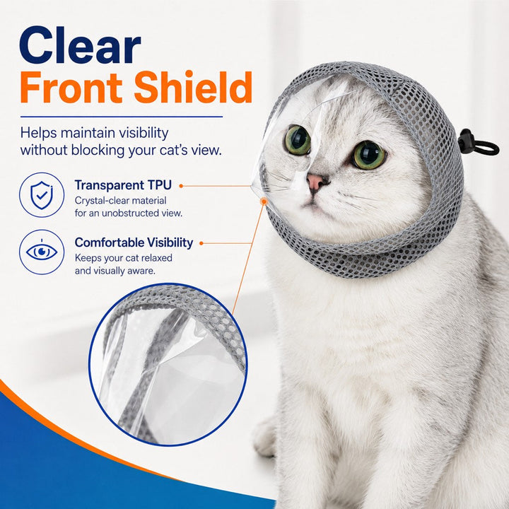 Breathable Cat Grooming Muzzle for Bathing & Nail Trimming | Helps Reduce Bites During Cat Care