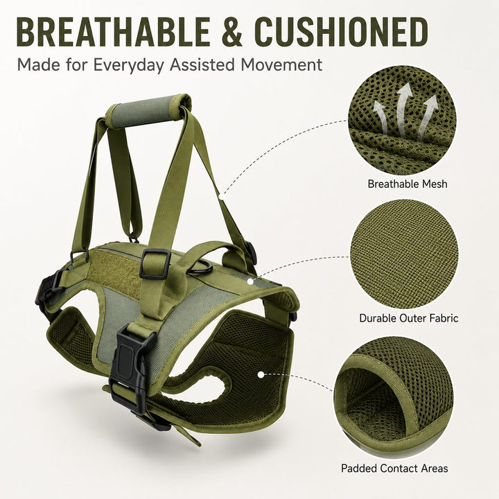 Full-Body Dog Lift Support Harness for Stairs, Cars & Limited Mobility