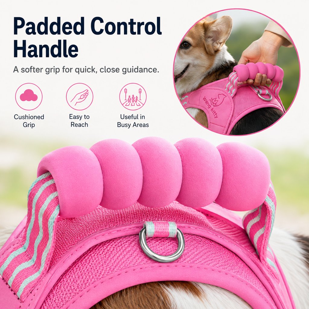 Breathable Padded Dog Harness & Leash Set for Daily Walks