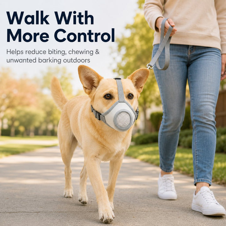 Breathable Dog Muzzle for Walks, Grooming & Vet Visits