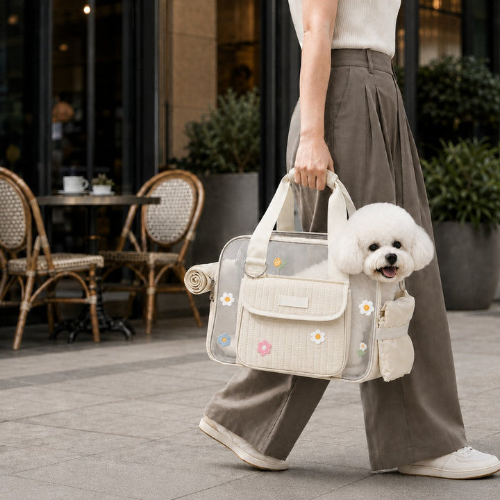 Breathable Mesh Pet Carrier Tote for Cats & Small Dogs