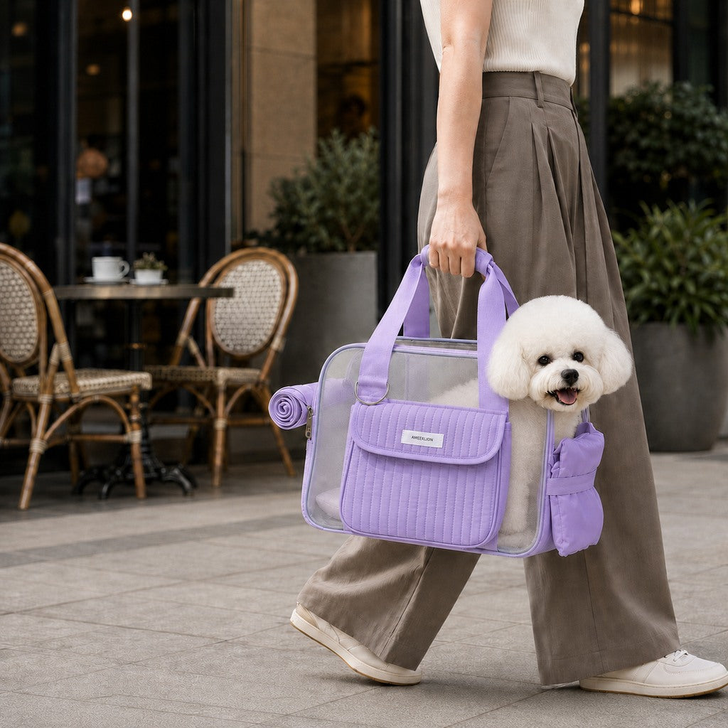 Breathable Mesh Pet Carrier Tote for Cats & Small Dogs