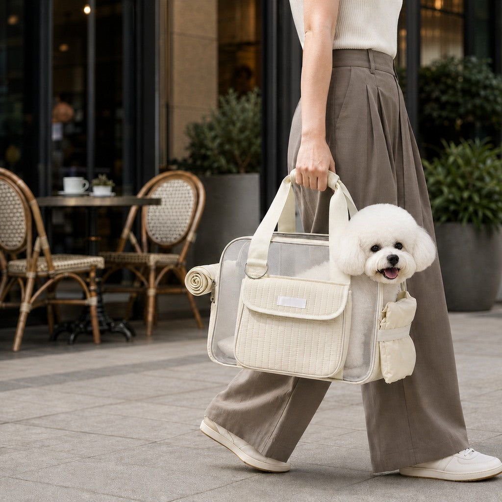Breathable Mesh Pet Carrier Tote for Cats & Small Dogs