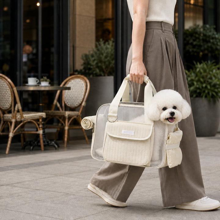 Breathable Mesh Pet Carrier Tote for Cats & Small Dogs