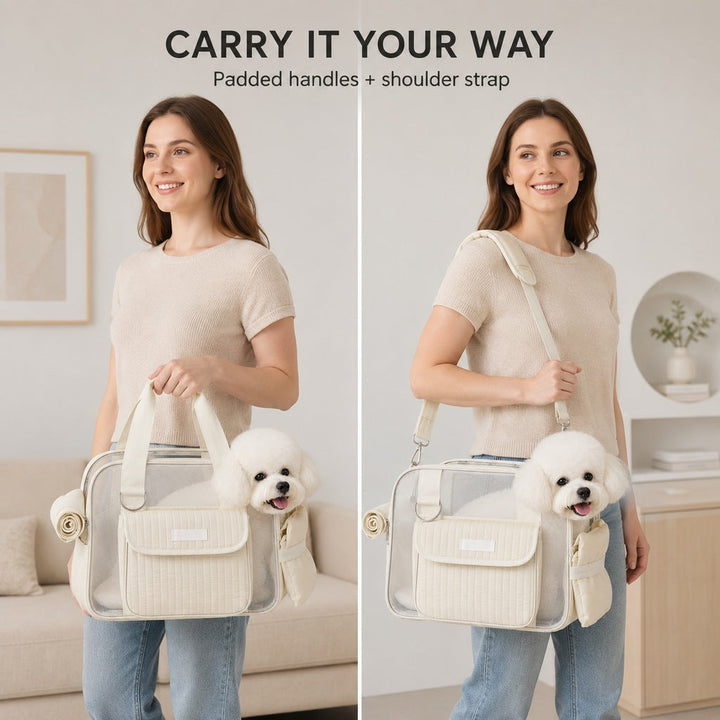 Breathable Mesh Pet Carrier Tote for Cats & Small Dogs