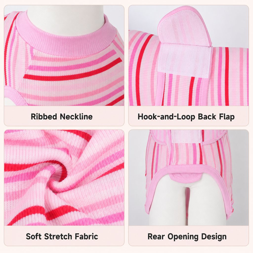 Breathable Dog Recovery Suit for Spay & Neuter Recovery, Soft Cone Alternative Onesie to Help Reduce Licking After Surge