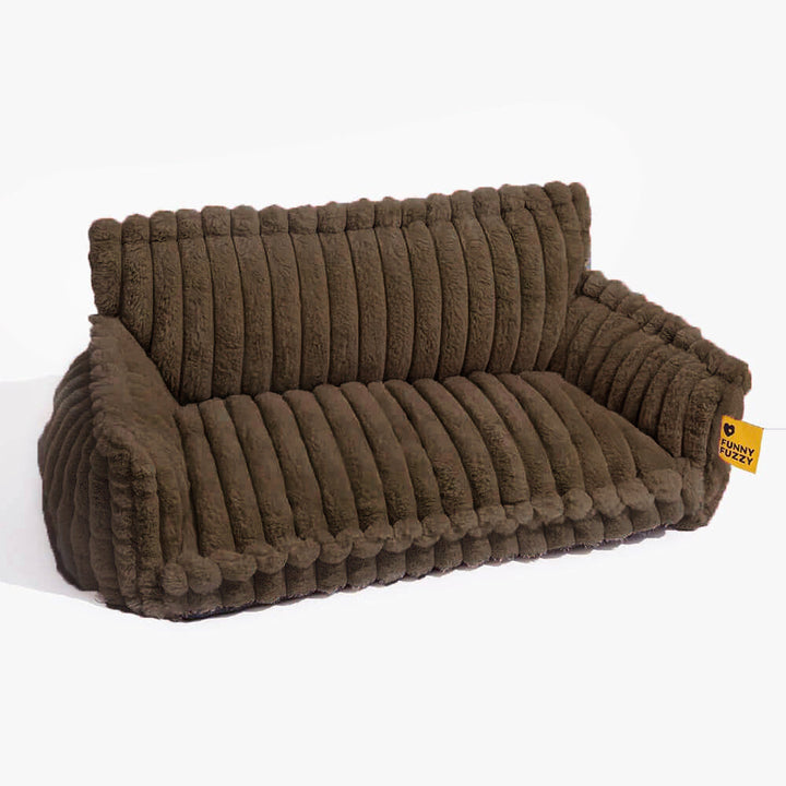 Orthopedic Dog Sofa Bed with Egg Crate Foam and Washable Plush Cover