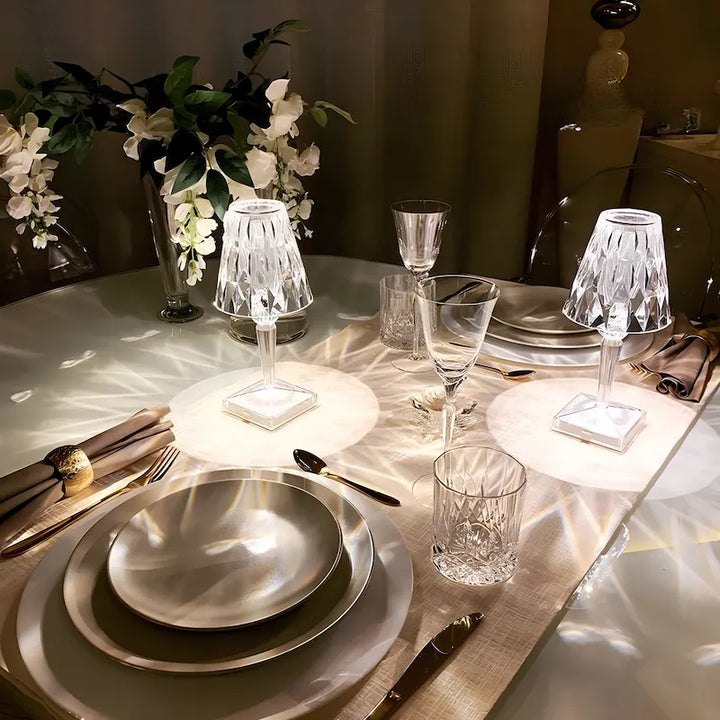 Sparkling Crystal Lamp | Touch-Sensitive Control, Rechargeable