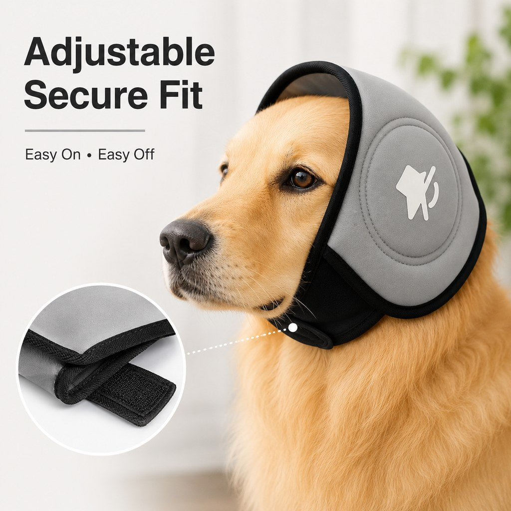 Calming Dog Ear Muffs for Fireworks, Thunderstorms & Grooming