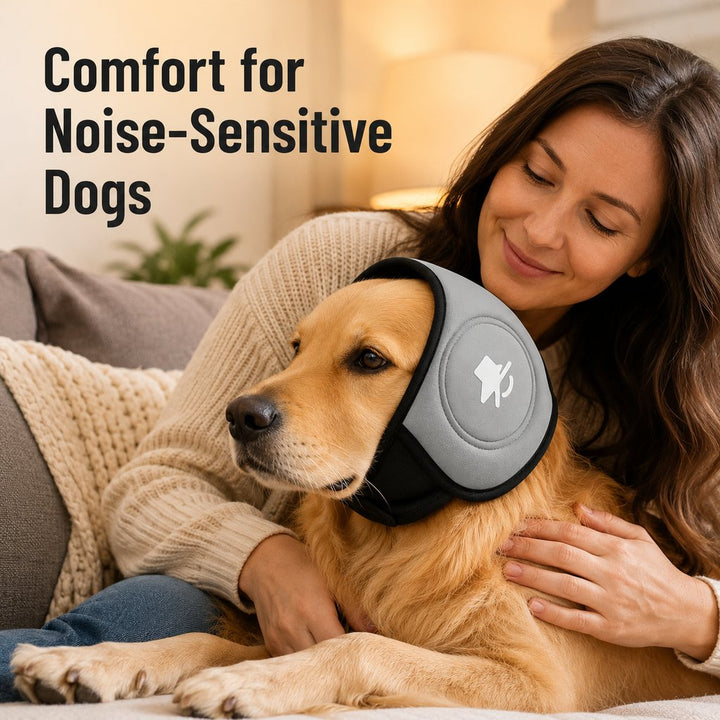 Calming Dog Ear Muffs for Fireworks, Thunderstorms & Grooming