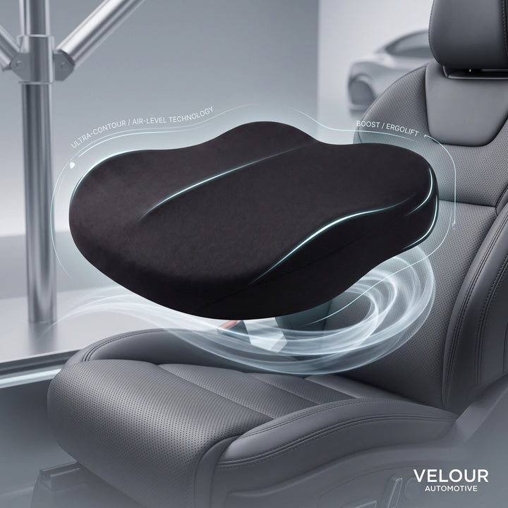 Car Seat Booster Cushion with Memory Foam, Non Slip Base and Washable Cover
