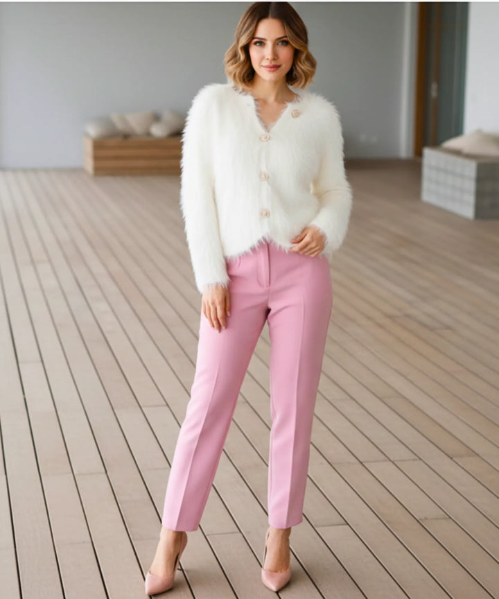 Women's Lined Cropped Cardigan, image 8