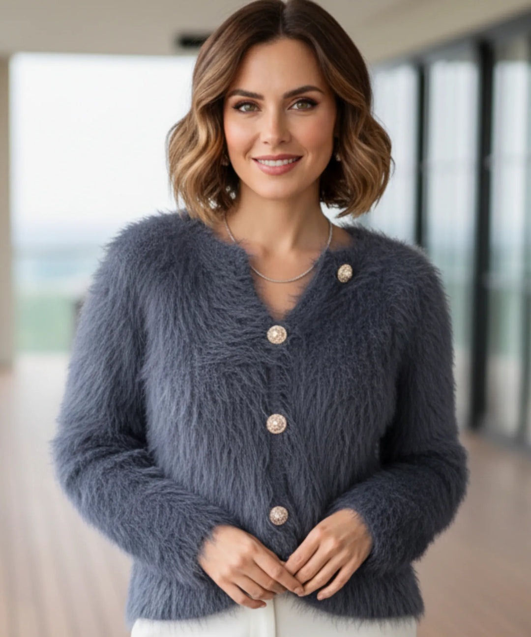 Women's Lined Cropped Cardigan, image 10
