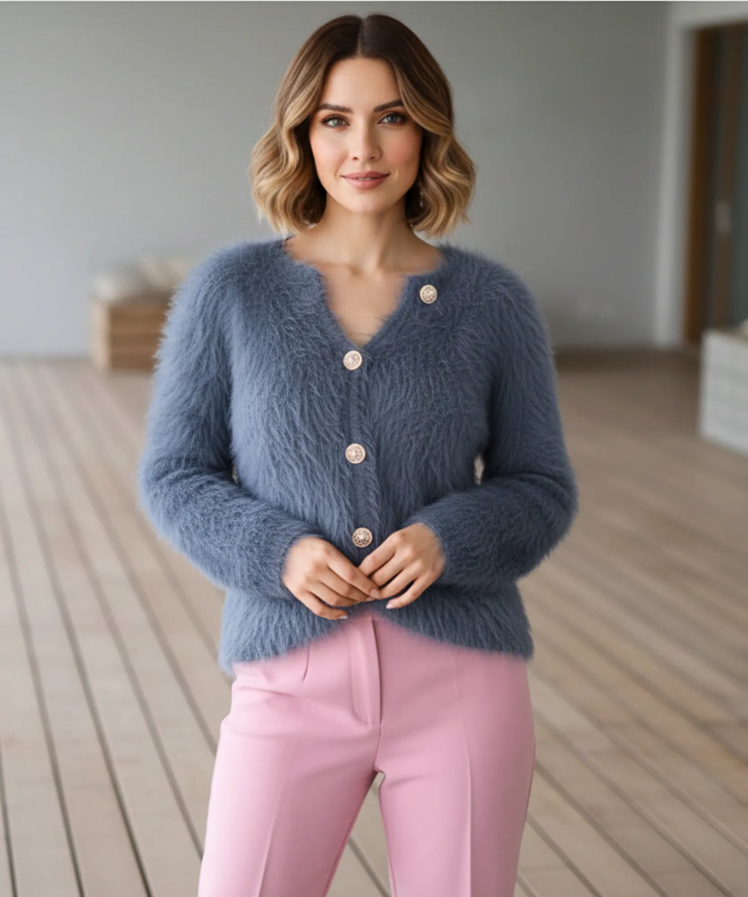 Women's Lined Cropped Cardigan, image 7