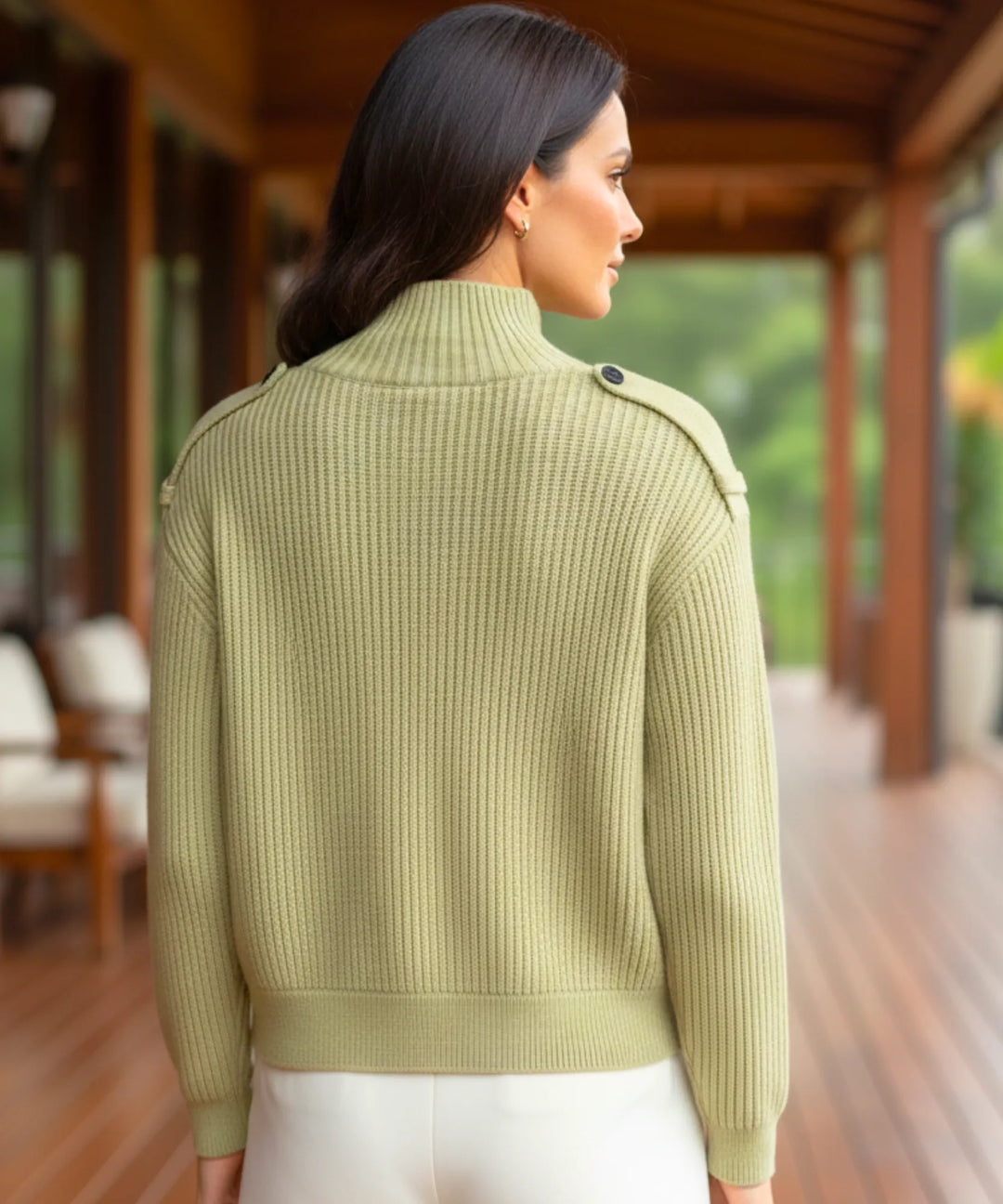 Women's Ribbed Cropped Cardigan for Autumn and Winter, image 2