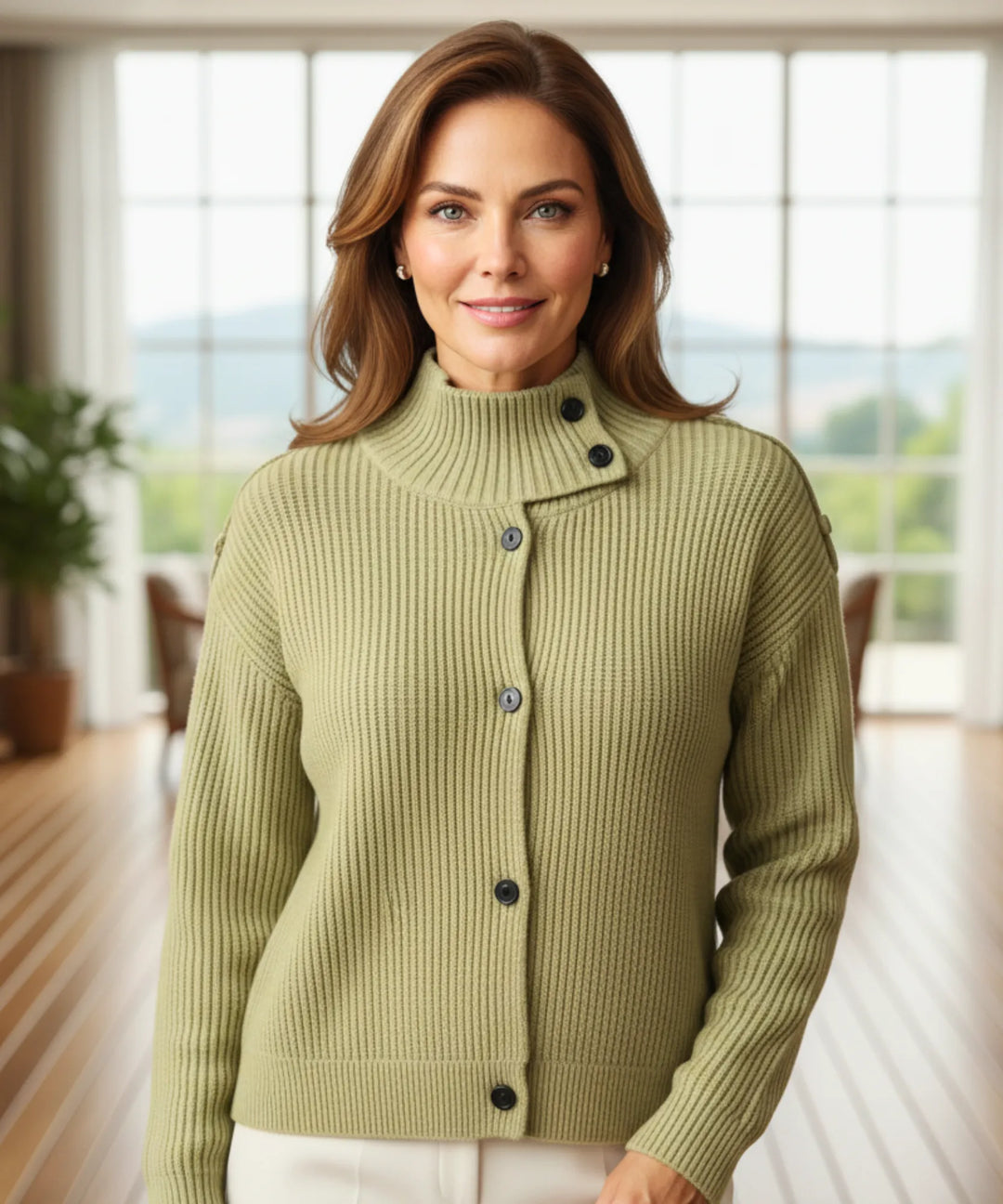 Women's Ribbed Cropped Cardigan for Autumn and Winter, image 7