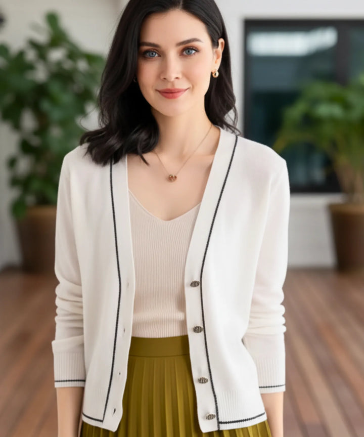 Women's Cropped V-Neck Cardigan, image 12