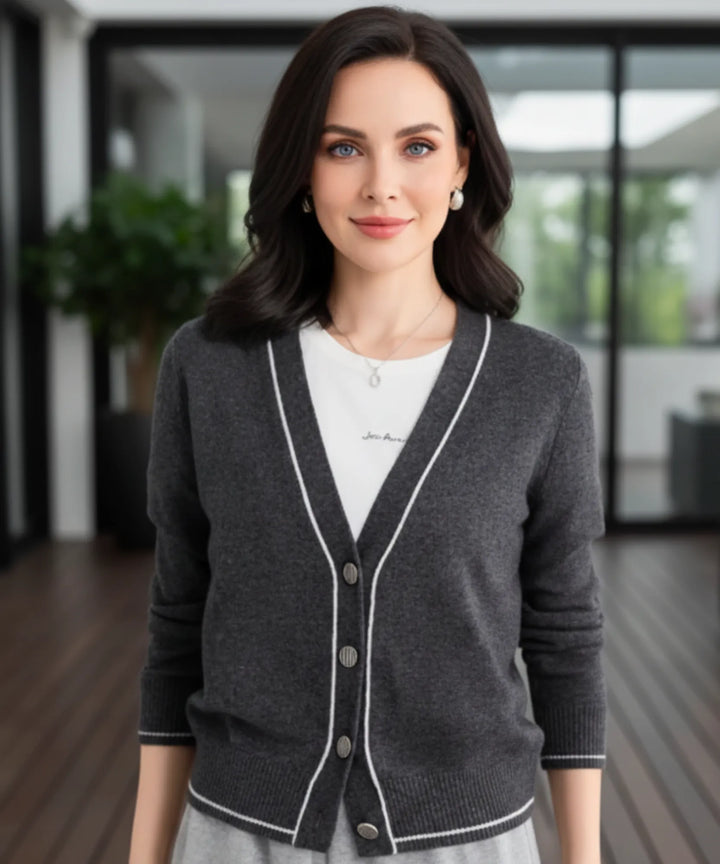 Women's Cropped V-Neck Cardigan, image 7