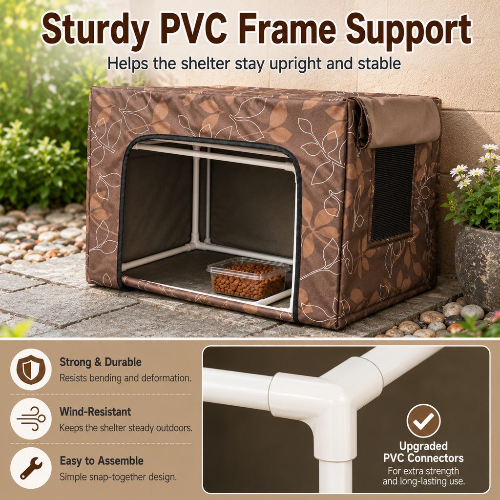 Outdoor Cat Feeding Shelter for Backyards | Weather-Resistant Food Station Cover