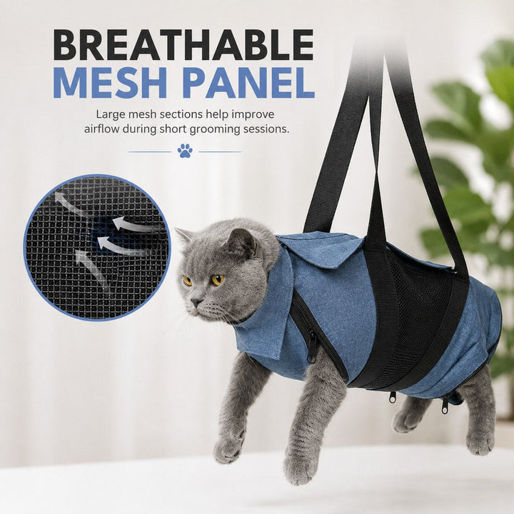 Cat Grooming Restraint Bag for Nail Trimming & Ear Cleaning | Easier Control for Wiggly Cats