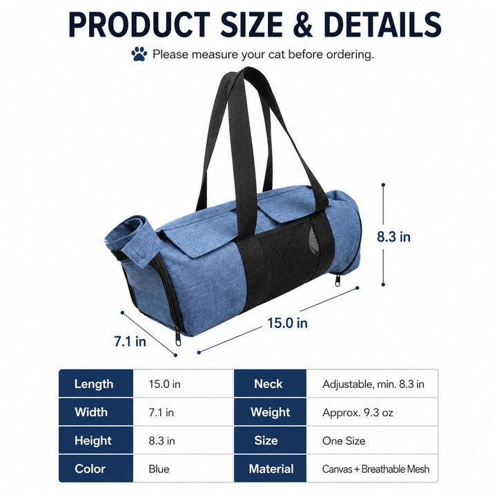 Cat Grooming Restraint Bag for Nail Trimming & Ear Cleaning | Easier Control for Wiggly Cats