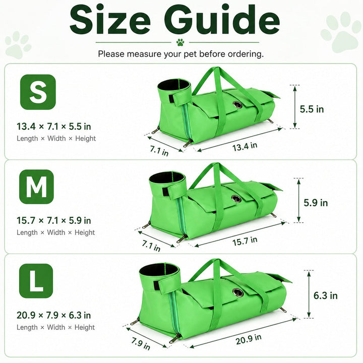 Multi-Use Cat Carrier & Grooming Bag | Easy Paw Access for Vet Visits & At-Home Care