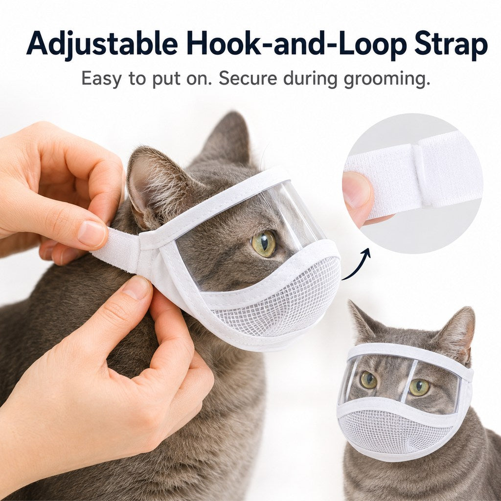 Clear-View Cat Grooming Shield for Nail Trims & Ear Cleaning