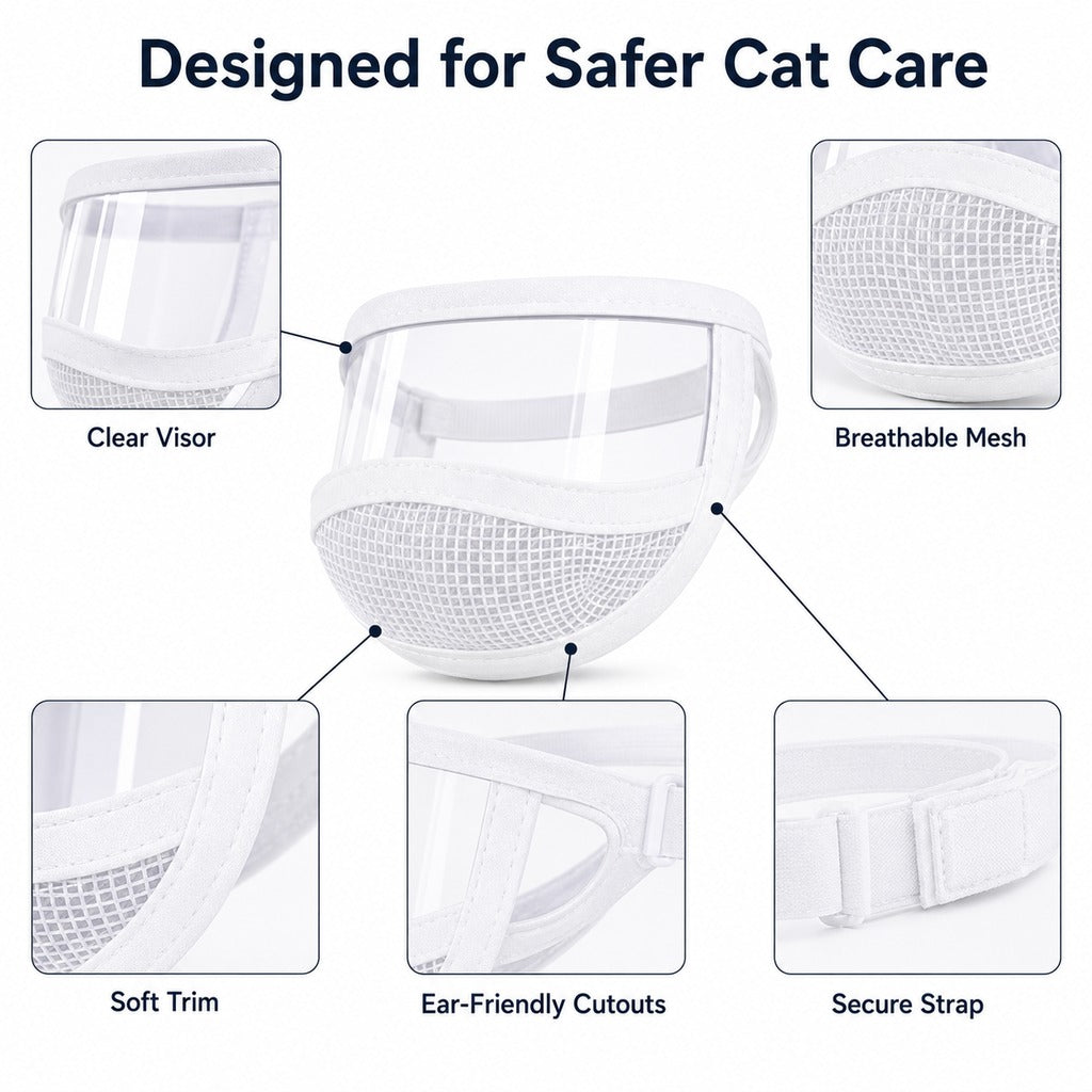 Clear-View Cat Grooming Shield for Nail Trims & Ear Cleaning