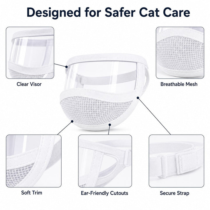 Clear-View Cat Grooming Shield for Nail Trims & Ear Cleaning