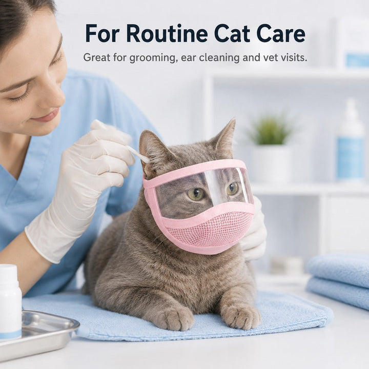 Clear-View Cat Grooming Shield for Nail Trims & Ear Cleaning
