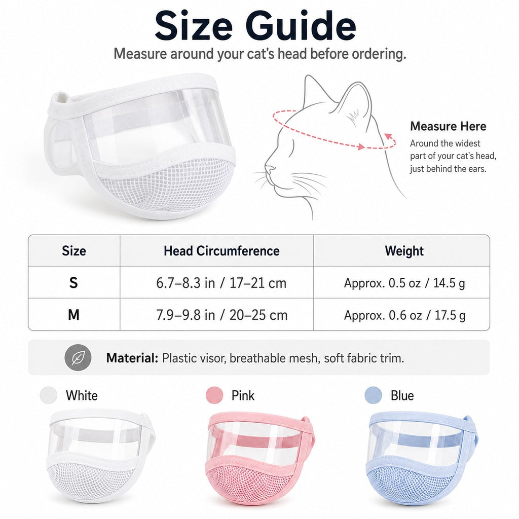 Clear-View Cat Grooming Shield for Nail Trims & Ear Cleaning