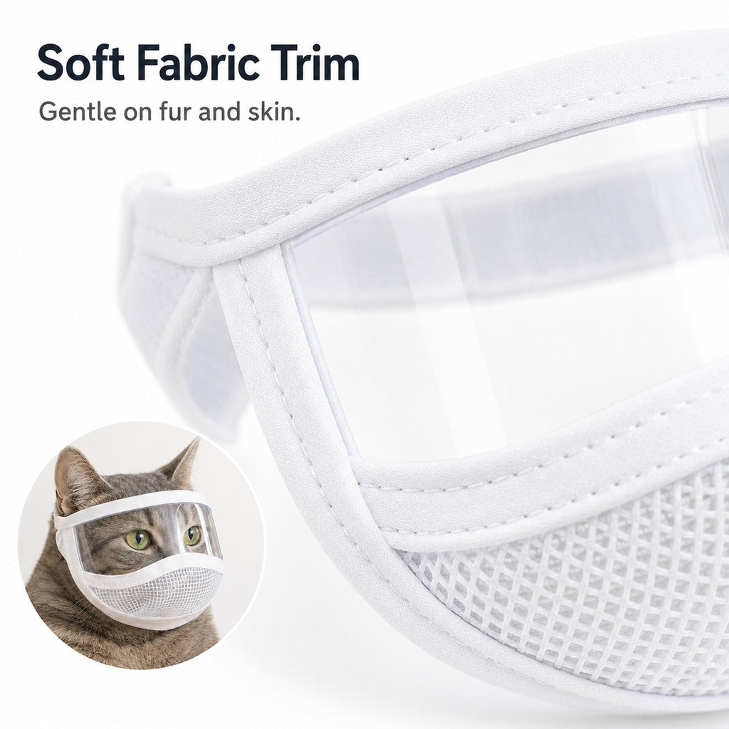 Clear-View Cat Grooming Shield for Nail Trims & Ear Cleaning