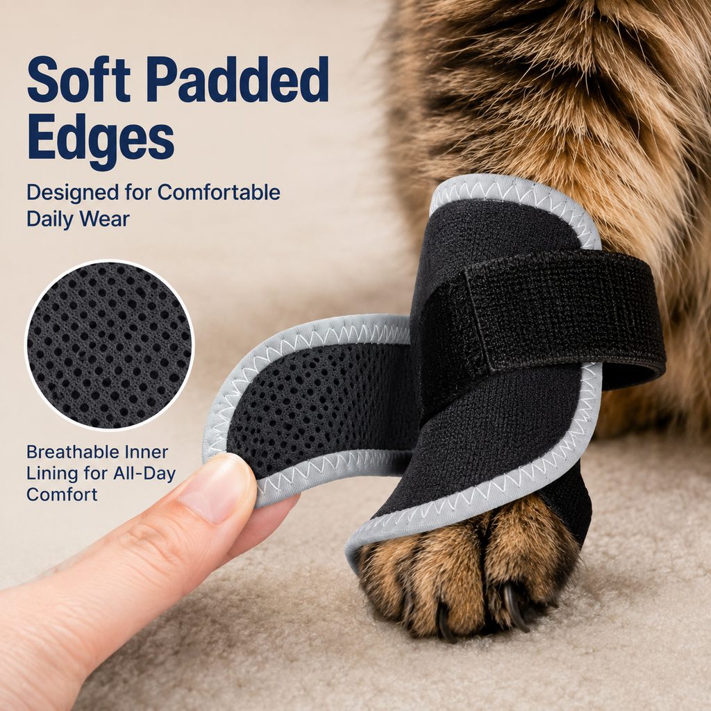 Cat Leg Support Brace for Recovery Care | Adjustable Front or Hind Leg Splint for Weak Legs