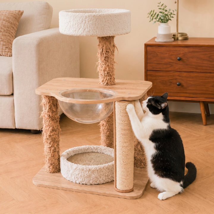 Cat Scratching Mat for Sofa Armrest Furniture Protector with Faux Sisal Surface