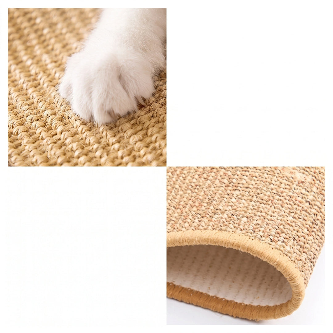Cat Scratching Mat for Sofa Armrest Furniture Protector with Faux Sisal Surface