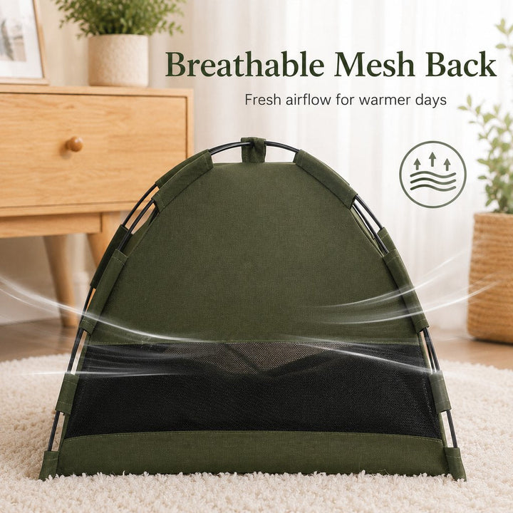 Cozy Foldable Cat Tent Bed for Apartment Naps | Breathable Hideaway with Removable Cushion
