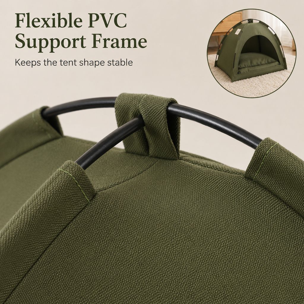 Cozy Foldable Cat Tent Bed for Apartment Naps | Breathable Hideaway with Removable Cushion